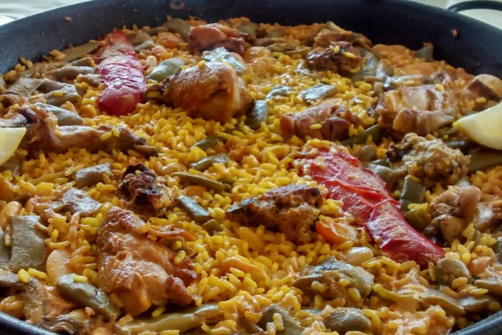 vino con paella