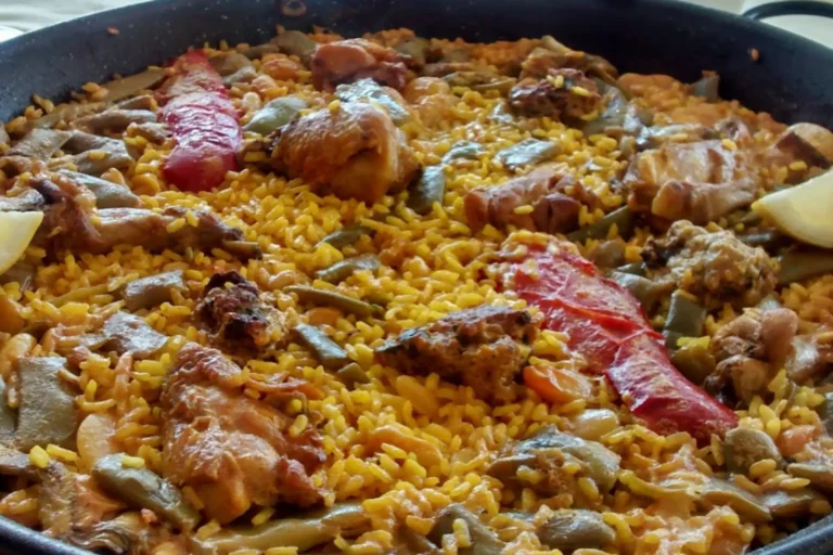 vino con paella